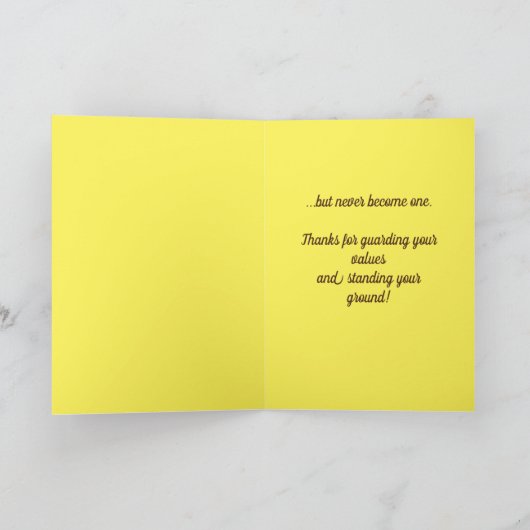 可愛いラマおもしろい勇気付けられるグリーティングカード カード (内部)