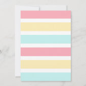 可愛いラマおもしろい!女の子1st誕生日パーティー 招待状 (裏面)