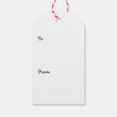 可愛いラマが醜いおもしろいクリスマスセーターを着て ギフトタグ (裏面)