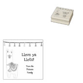 可愛いラマとタッセルカスタムデザイン ラバースタンプ (押印)