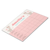 可愛いラマのポテパーソナライズされたィチャート名とタスク ノートパッド (アングル)