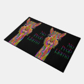 可愛いラマカラフルドアマット24インチx 36インチ ドアマット (アングル)