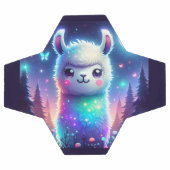 可愛いラマカラフルホログラフィー | サッカーボール (フラット)