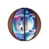 可愛いラマカラフルホログラフィー | ミニバスケットボール (縦)