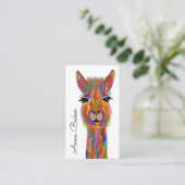 可愛いラマカラフル名刺 名刺 (スタンド正面)