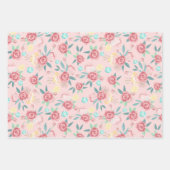 可愛いラマガーリーおもしろいギフト ラッピングペーパーシート (正面2)