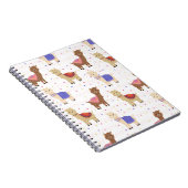 可愛いラマスアルパカスペルーカラフル動物 ノートブック (右側)