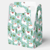 可愛いラマスオンティール（緑がかった色）柄 フェイバーボックス (オープン)