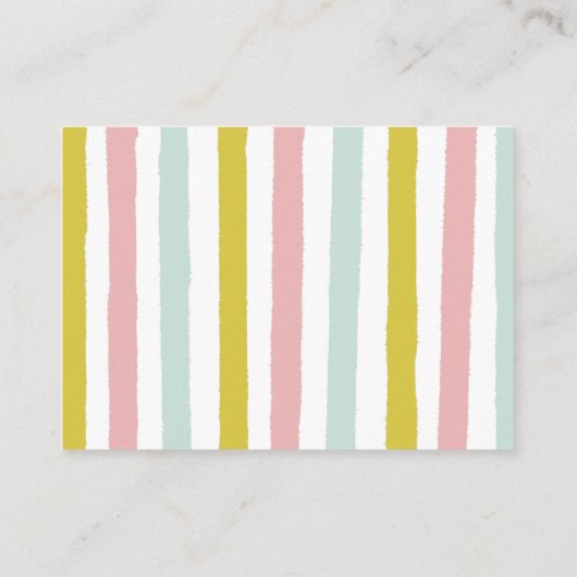 可愛いラマテーマ赤ちゃんシャワー予約リクエスト エンクロージャーカード (裏面)