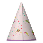 可愛いラマ動物の誕生日パーティメカラフルキシカン パーティーハット (裏面)