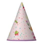 可愛いラマ動物の誕生日パーティメカラフルキシカン パーティーハット (左)