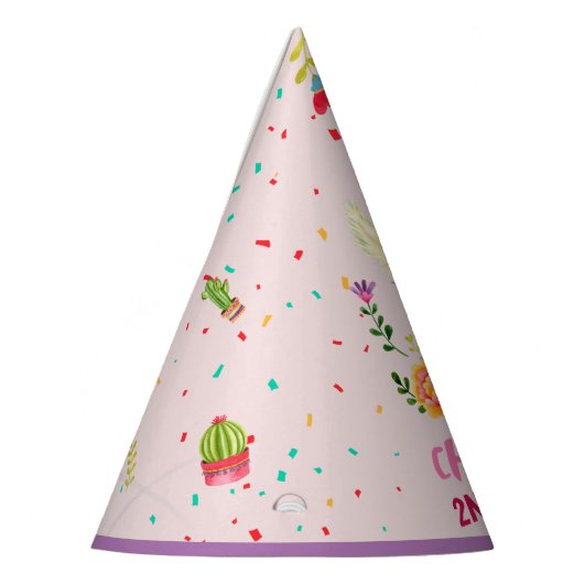 可愛いラマ動物の誕生日パーティメカラフルキシカン パーティーハット (左)