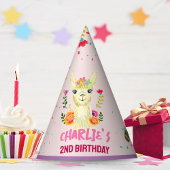 可愛いラマ動物の誕生日パーティメカラフルキシカン パーティーハット