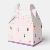 可愛いラマ動物の誕生日パーティメカラフルキシカン フェイバーボックス (裏面サイド)