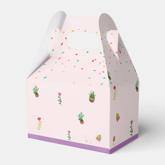 可愛いラマ動物の誕生日パーティメカラフルキシカン フェイバーボックス (裏面サイド)