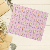 可愛いラマ動物の誕生日パーティメカラフルキシカン ラッピングペーパー