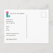 可愛いラマ家族の転居住所 案内ポストカード (裏面)