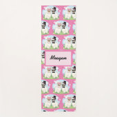 可愛いラマ愛かわいいラマ夫婦ピンク ヨガマット (正面)