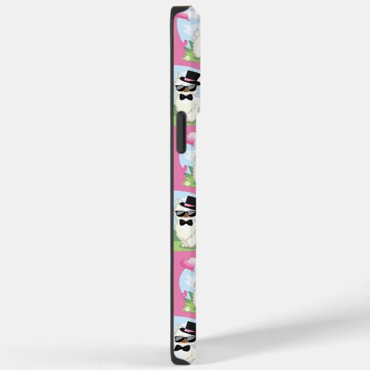 可愛いラマ愛かわいいラマ夫婦ピンク Case-Mate iPhoneケース (裏面 / 右)