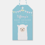 可愛いラマ来ママベビーシャワーありがとう ギフトタグ (正面)