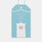 可愛いラマ来ママベビーシャワーありがとう ギフトタグ (裏面)