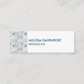 可愛いラマ柄オン水玉模様 スキニー名刺 (正面)