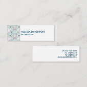 可愛いラマ柄オン水玉模様 スキニー名刺 (正面/裏面)