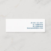 可愛いラマ柄オン水玉模様 スキニー名刺 (裏面)