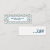 可愛いラマ柄オン水玉模様 スキニー名刺 (正面/裏面)