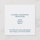 可愛いラマ柄オン水玉模様 スクエア名刺 (裏面)