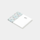 可愛いラマ柄オン水玉模様 ポストイット (アングル)