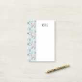 可愛いラマ柄オン水玉模様 ポストイット (デスク上)