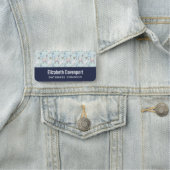 可愛いラマ柄オン水玉模様 名札 (インサイチュ)