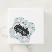 可愛いラマ柄水玉模様ありがとう フェイバータグ (インサイチュ)