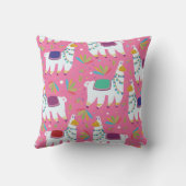 可愛いラマ柄 クッション (裏面)