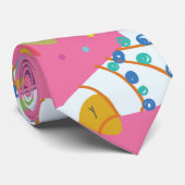 可愛いラマ柄 ネクタイ (ロール)