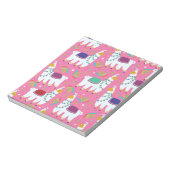 可愛いラマ柄 ノートパッド (回転)