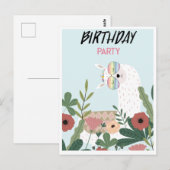 可愛いラマ葉書 ポストカード (正面/裏面)