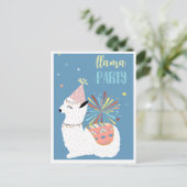 可愛いラマ葉書 ポストカード (スタンド正面)