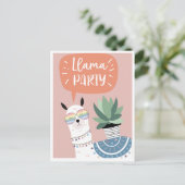 可愛いラマ葉書 ポストカード (スタンド正面)