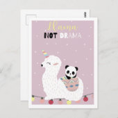 可愛いラマ葉書 ポストカード (正面/裏面)