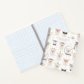 可愛いラマ螺旋新学期 ノートブック (内部)