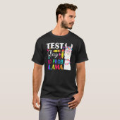 可愛いラマ試験日No Probラマ先生試験 Tシャツ (正面フル)