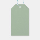 可愛いラマ赤ちゃんシャワー多肉少年グリーン ギフトタグ (裏面)