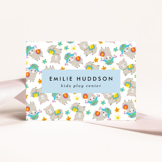 可愛いラマ、キッズセ遊ンター、アクティビティセンター 名刺