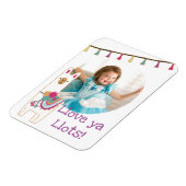 可愛いラマ&タッセルフォトデザイン マグネット (左側)