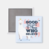 可愛いラマ マグネット (正面/裏面)