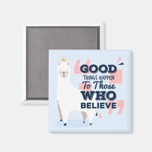 可愛いラマ マグネット (正面/裏面)