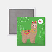 可愛いラマ マグネット (正面/裏面)