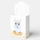 可愛いラマ、牡丹&金ゴールド紙吹雪ありがとう フェイバーボックス (オープン)